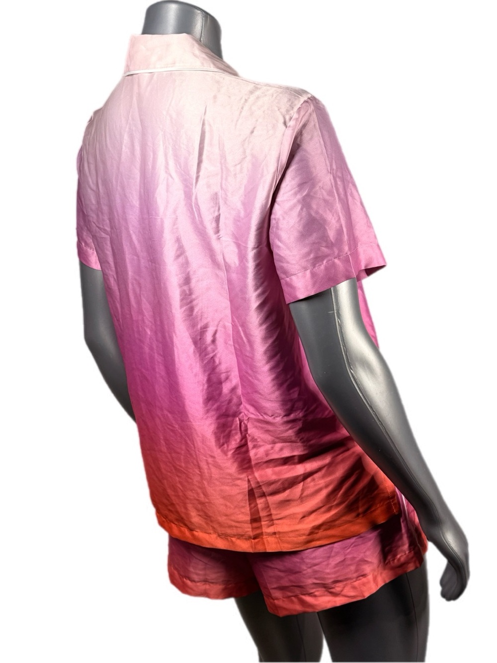 Victoria's Secret | Signature Satin Short Pajama Set Pink Orange Ombre - Picture 9 of 13